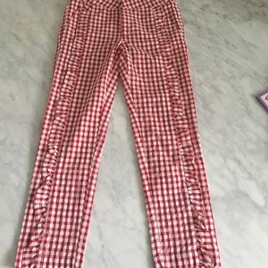 Red and white check pants Clearance
